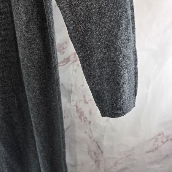 J Jill Dress Womens Small Gray Purple Sweater Midi Maxi Fair Isle Nordic Long - Picture 5 of 13